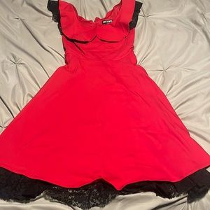 Red rockabilly style dress size XS